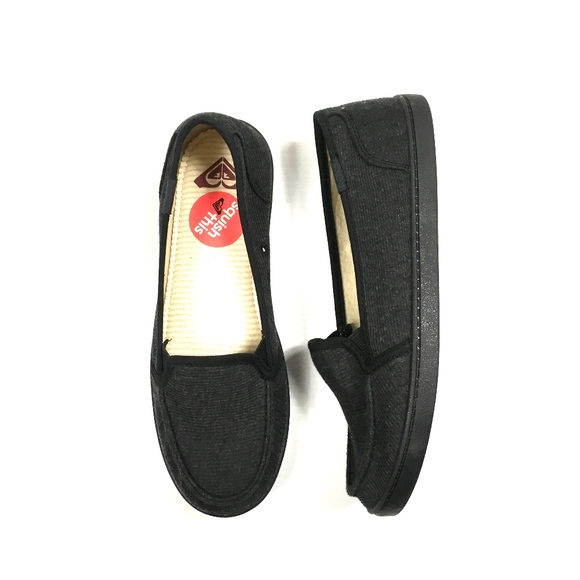 roxy black slip on shoes